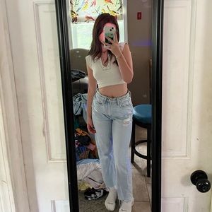 american eagle mom jeans size 6